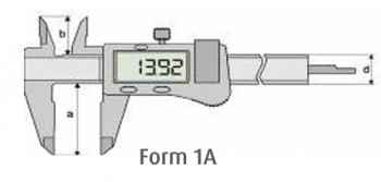 Merilo pomično digitalno L150 mm DIN 862 0,01 mm, brušeno in uravnano INOX